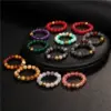 Retro Solid Color Natural Stone Beaded Rings 1 Piece