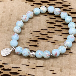 Imitation shoushan stone soft blue bracelet