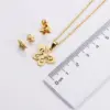 Wholesale Jewelry Simple Style Sun Heart Shape Rose 201 Stainless Steel Plating Pendant Necklace Cable Chain