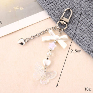 K4605 acrylic butterfly pendant white / Small pendant