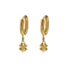 Wholesale PVD Coated 18K Gold Real Gold Plated Leaves Heart Shape Bow Knot 304 Stainless Steel IG Style Original Design French Style Waterproof Non Tarnish Earrings