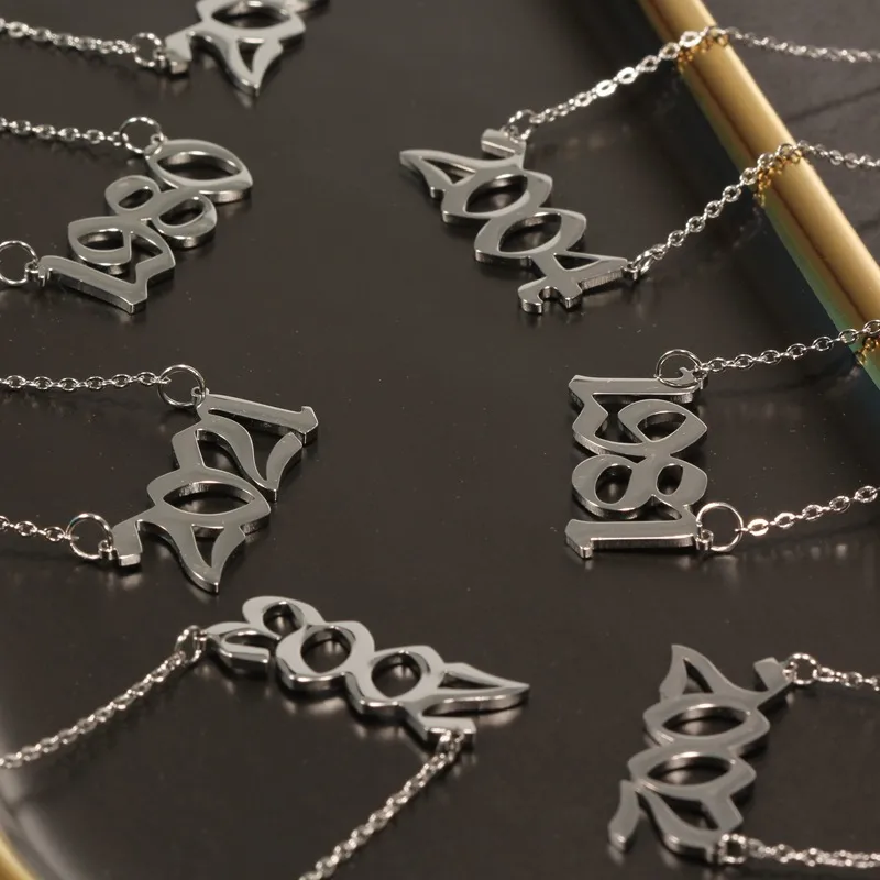 Wholesale PVD Coated Gold Plated Letter 201 Stainless Steel Fashion 201 Stainless Steel Necklace