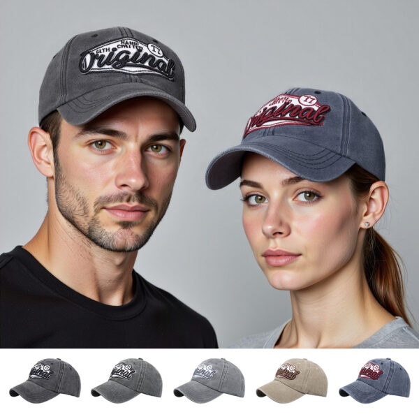 Wholesale Cross-border washed cotton Amazon three-dimensional embroidered baseball cap washed old original cap B1173
