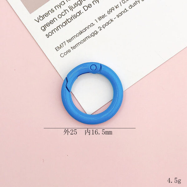 Wholesale Yi Lian New 25mm Spring Ring diy Jewelry Accessories Candy Color Baking Paint Open Ring Hardware Keychain Accessories