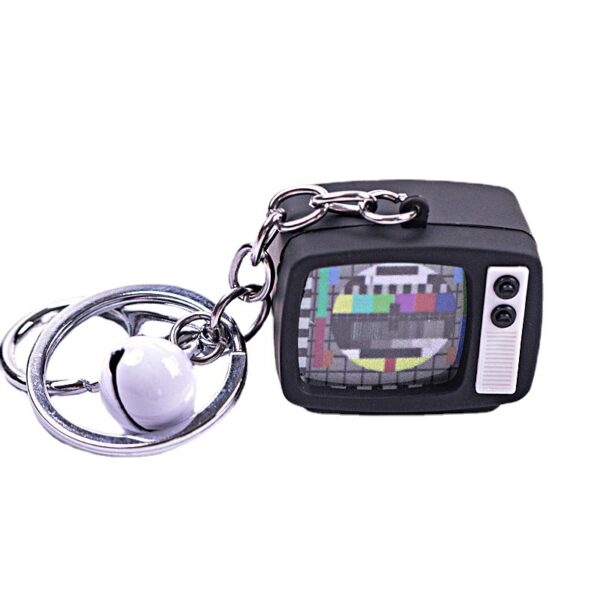 Wholesale Horror Atmosphere Mini Tv Car Keychain Pendant Simulation Tv Personalized Luggage Pendant