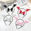 oly-b3482cd631732f2c3ea81a2d13af03ef Wholesale Selling Headwear Bat Hairpin Hair Hoop Set Little Devil Leather Aessories Festival Party Props Hair Aessories