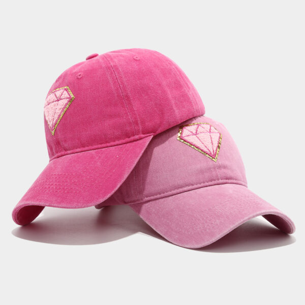 Wholesale Women's Sun Hat with Diamond Patch, Retro Soft-Top Baseball Cap, Autumn Face-Shaping Fashion Trendy Baseball Cap
