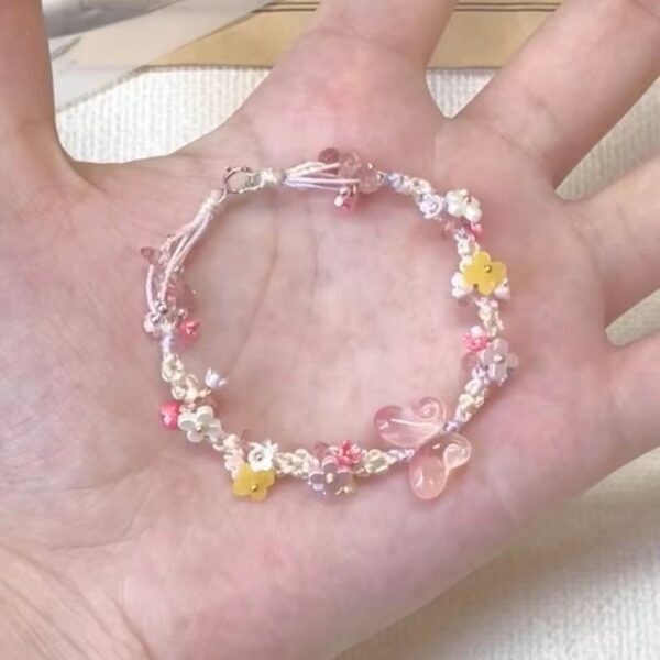 Wholesale Hand Rope Flowers Are Exquisite, Sweet and Good-Looking, New Summer Braided Small Fresh Hand Ornaments, Braided Hand Rope