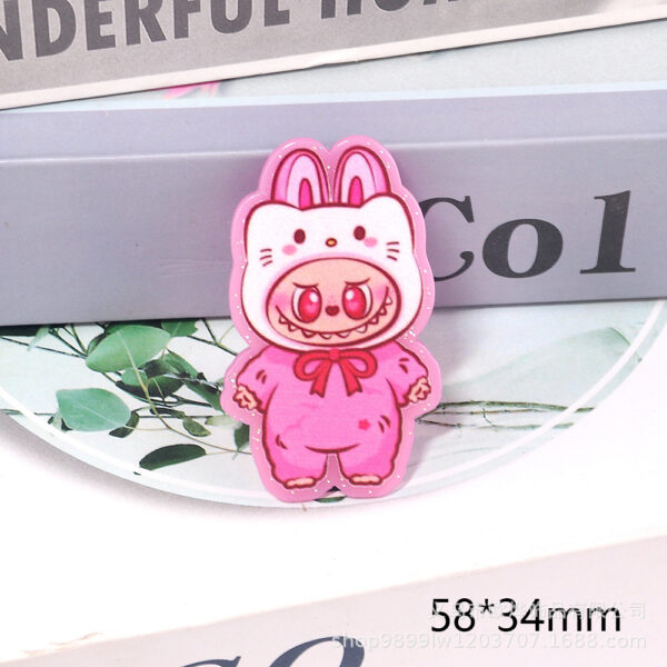Wholesale New loose powder cross-border cartoon fabric cute jewelry acrylic pins adorable DIY patch accessories