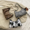 Wholesale French Niche Design Bags 2025 Popular New Trendy Style Handbag Women's Fashion Leopard Print Shoulder Underarm Bag