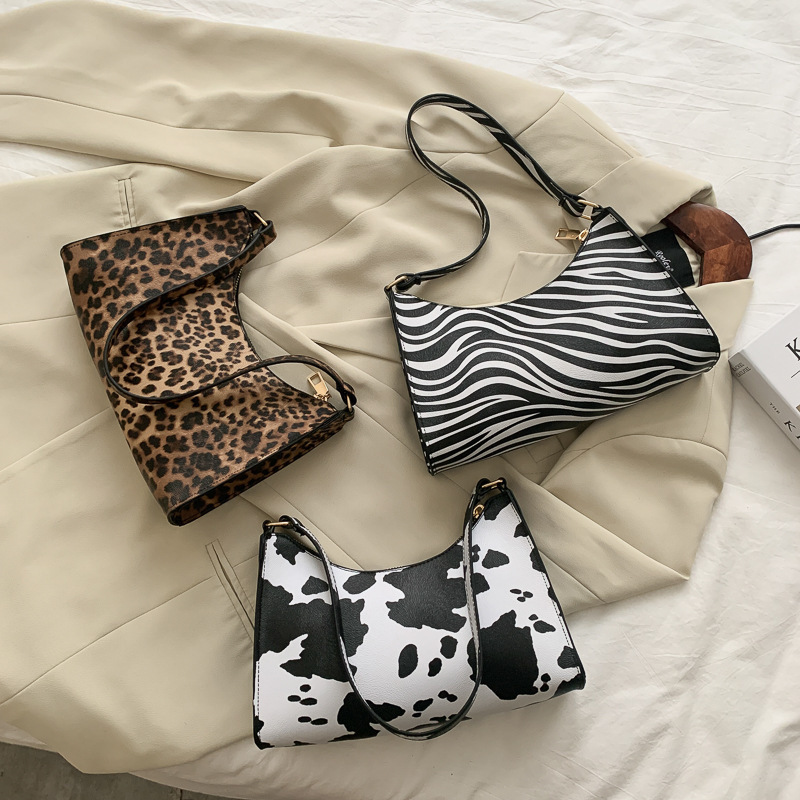 Wholesale French Niche Design Bags 2025 pular New Trendy Style Handbag Women's Fashion Leopard Print Shoulder Underarm Bag
