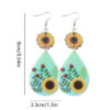 oly-b356d71e175ac086341b8846978ae66d Wholesale Cross-border New Western Style Sunflower Splicing Water Drop Pendant Earrings Acrylic Double-sided Mother's Day Earrings