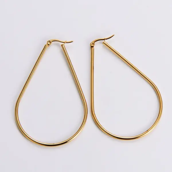 Wholesale PVD Coated 18K Gold Plated Doll 304 Stainless Steel Simple Style Waterproof Non Tarnish Earrings