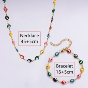 Set [Color Mixing]] / Suit Bracelet 16 5cm, Necklace 45 cm.