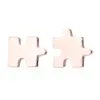 Wholesale PVD Coated 18K Gold Real Gold Plated Jigsaw 304 Stainless Steel Fashion Korean Style Waterproof Non Tarnish Ear Studs