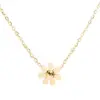 PVD Coated Real Gold Plated 18K Gold Daisy 304 Stainless Steel Simple Style Waterproof Non Tarnish 304 Stainless Steel Pendant Necklace