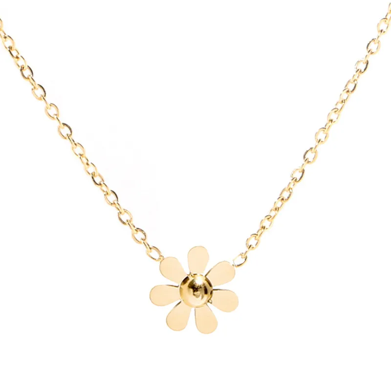 PVD Coated Real Gold Plated 18K Gold 304 Stainless Steel Simple Style Waterproof Non Tarnish 304 Stainless Steel Pendant Necklace