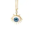 Plastic Copper Cable Chain Devil's Eye Pendant Necklace