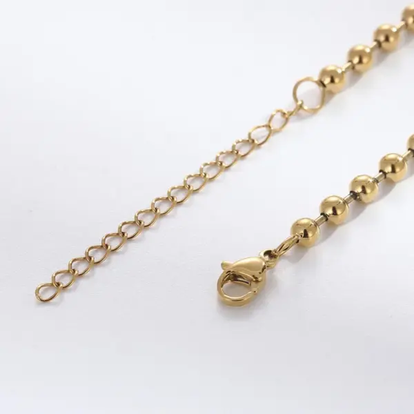 Wholesale PVD Coated 18K Gold Plated Round Stainless Steel Simple Style Waterproof Non Tarnish Bracelets