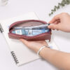 Wholesale College style genuine leather retro leather PU pencil case