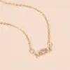 Wholesale Jewelry Simple Style Letter Copper Diamond Necklace