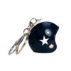 Wholesale Five-pointed star pattern small helmet car key chain motorcycle hat shape student luggage pendant doll machine jewelry