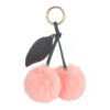 Wholesale fruit Cherry fur ball keychain imitation Rex rabbit fur bag pendant small jewelry