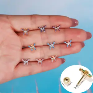 Wholesale Ear Cartilage Rings & Studs Animal Brass Gem