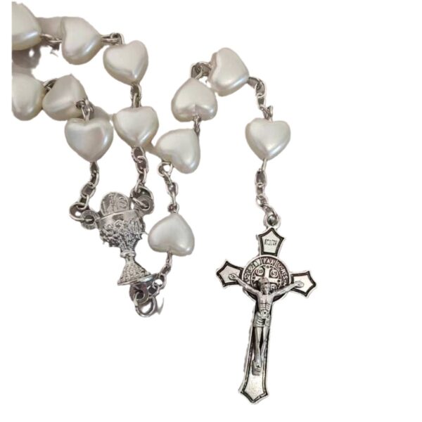 Wholesale Love pink rosary necklace cross jewelry