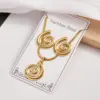 Sun Spiral Shell Earrings Necklace Set 304 Stainless Steel Electroplated Jewelry Set Casual Holiday Modern Style For Women