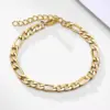 Wholesale Retro Solid Color Titanium Steel Gold Plated Bracelets In Bulk