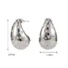 Wholesale 304 Stainless Steel Water Droplets PVD Coated Artificial Diamond 18K Real Gold Plated 18K Gold Waterproof Non Tarnish Plating Inlay Ear Studs