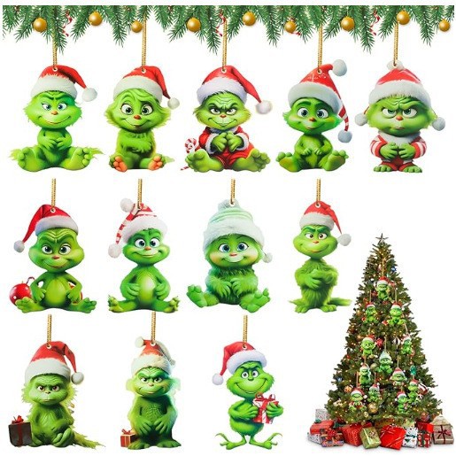 oly-b3ba5cc6f86b273310f15e2802a9fe59 Wholesale Christmas Cartoon Grinch Creative Pendant Christmas Tree Decoration