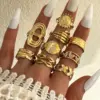 Wholesale Jewelry Vacation Simple Style Solid Color 304 Stainless Steel Plating Open Rings
