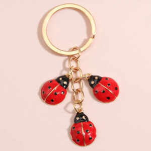 oly-b3c5a8fa822b09c81596576d1cc733ef Wholesale Cartoon Insect Keychain Creative Oil Dripping Coccinella septempunctata Keychain Bag Pendant Cute Key Chain