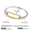 Wholesale PVD Coated Real Gold Plated Color Block 304 Stainless Steel Simple Style Classic Style Waterproof Non Tarnish 304 Stainless Steel Bracelets