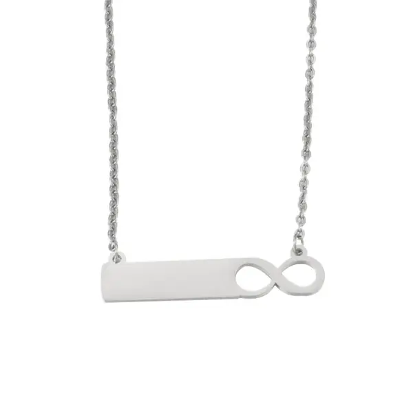 PVD Coated 18K Gold Real Gold Plated Customization Laser Engraving Solid Color Stainless Steel Simple Style Waterproof Non Tarnish 304 Stainless Steel Pendant Necklace