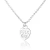Wholesale Hip Hop Style Peach Heart Fuck Off Pendant Necklace Copper Plating 18k Real Gold Color Retention Necklace Ins Same Style Accessories