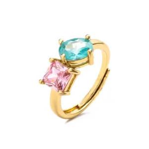 Gold Two Diamond Ring 1