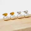 1 Pair Elegant Simple Style Oval Plating Inlay 304 Stainless Steel Pearl 16K Gold Plated White Gold Plated Gold Plated PVD Coated Ear Studs