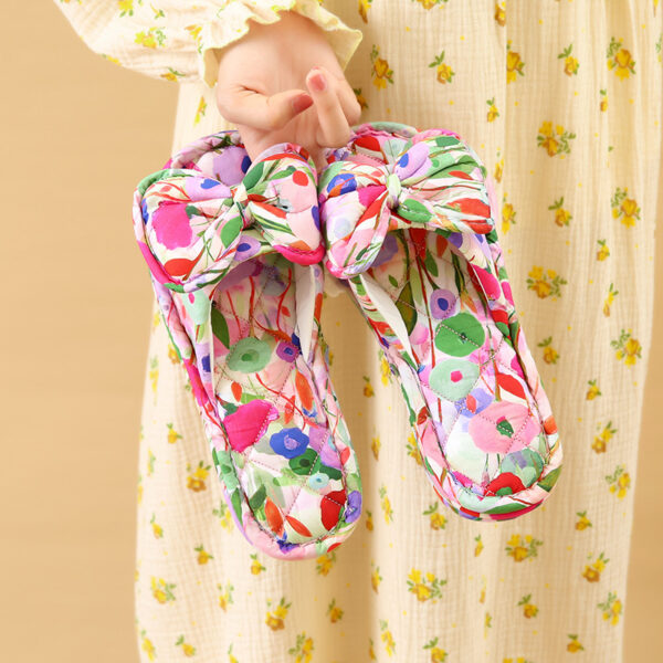 Wholesale Ins K-Style 2025 New Soft-Soled Slippers for Women's Home Silent Silent Cloth Bottom Non-Slip Indoor Pure Cotton Floor Mop