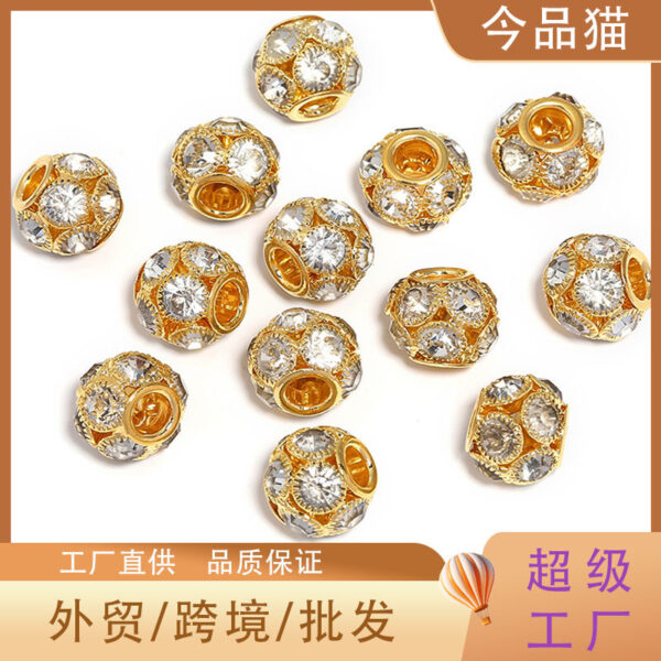 Wholesale Large Hole Ball Beaded Diamond Beads