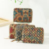 Wholesale Factory Direct Sales Retro Cork Short Zipper Retro Wallet