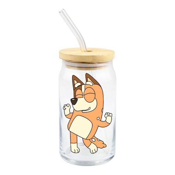 Wholesale Cartoon Bluey UV DTF Transfer Crystal Transparent Sticker 10cm Waterproof Scratch-Resistant Decorative Water Cup Wholesale Cross-Border