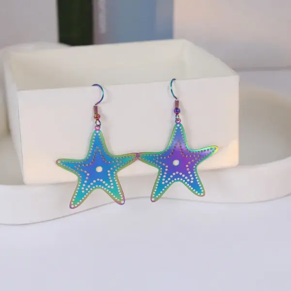 Wholesale 1 Pair Simple Style Classic Style Color Block Patchwork 304 Stainless Steel Drop Earrings