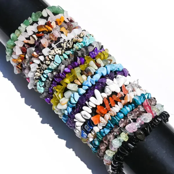 Wholesale Simple Style Solid Color Natural Stone lishing Bracelets