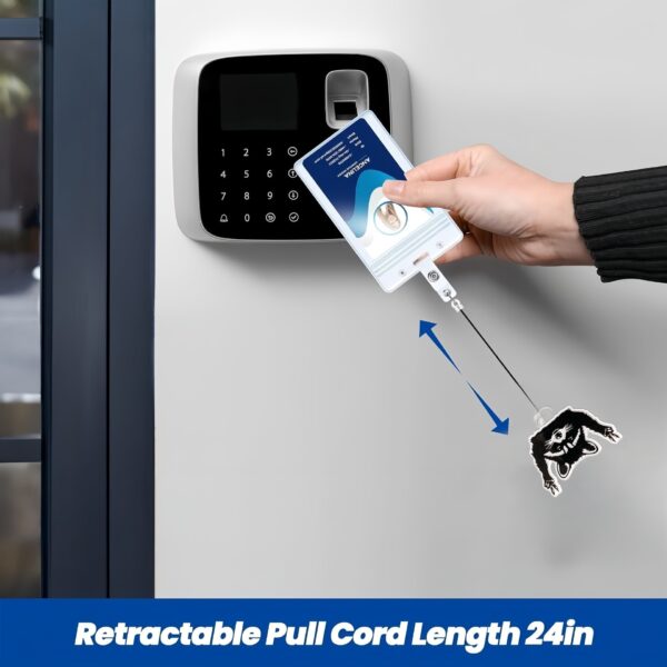 Wholesale Cross-border New Raccoon Biye Retractable Easy Pull Buckle Rotating Easy Pull ID Buckle Creative Tiger Head Badge Clip