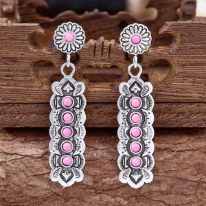 Round pink turquoise