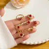 Wholesale Copper Plating Heart Shape Zircon Open Rings