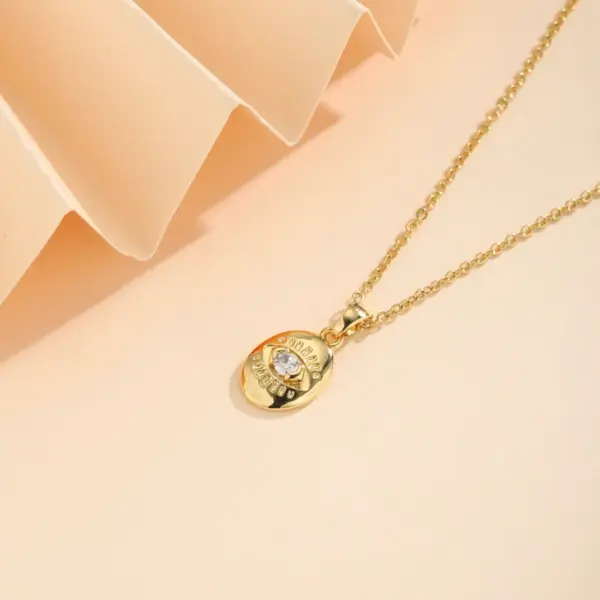 Wholesale Water Plating Vacuum Plating Real Gold Plated 18K Gold Cross Square Flower 304 Stainless Steel Titanium Steel Korean Style Waterproof Non Tarnish 201 Stainless Steel Pendant Necklace